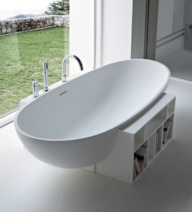 egg shaped bathtub