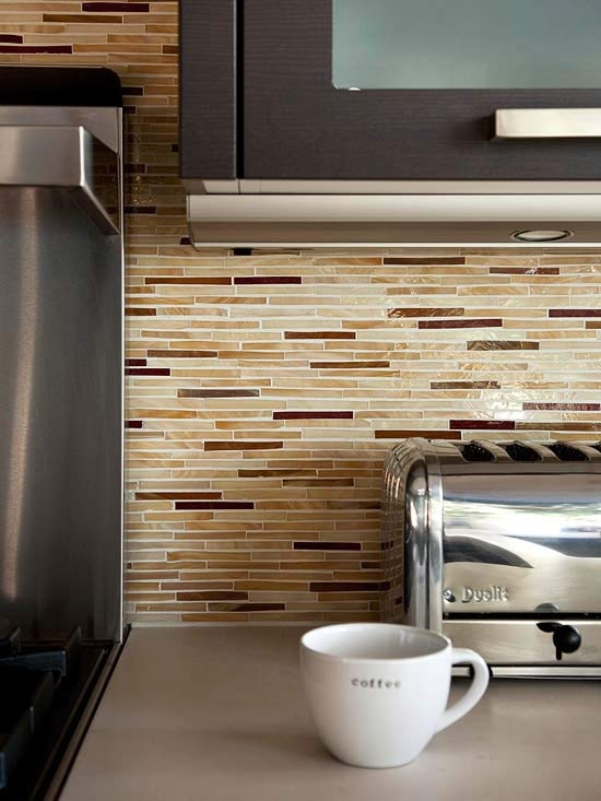 glass kitchen tile backsplash idea