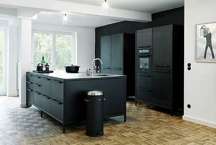 kitchen cabinets in dark color