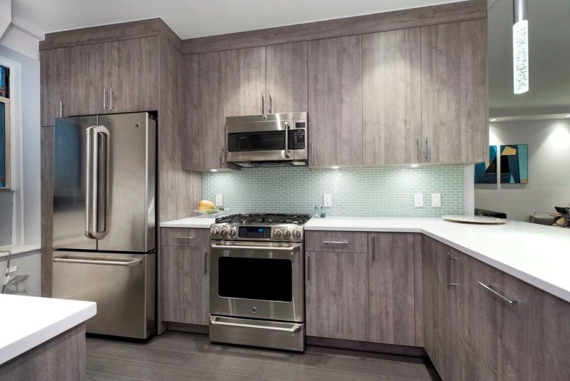 kitchen in grey color