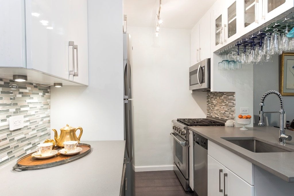 modern kitchen in small size apartment