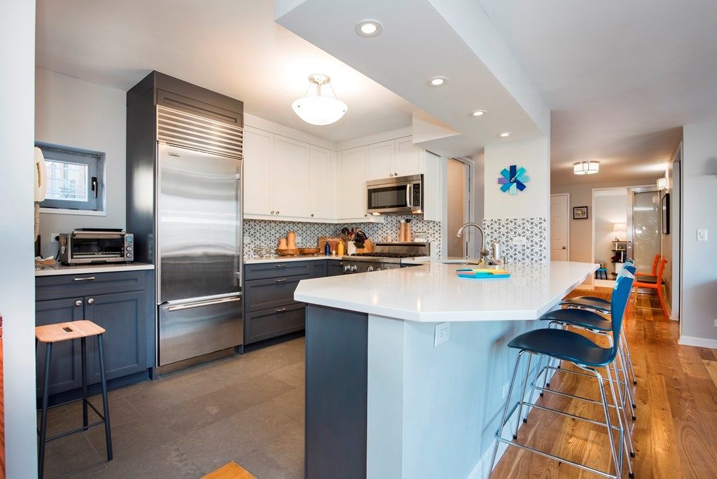 kitchen island with bar