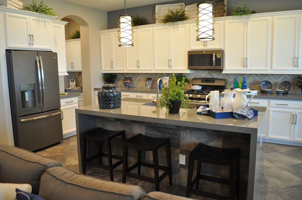 kitchen with island sink