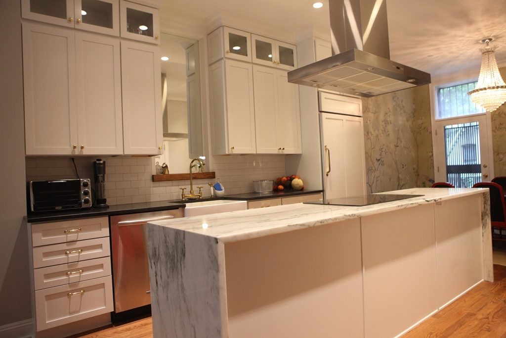 modern kitchen with stainless steel appliances