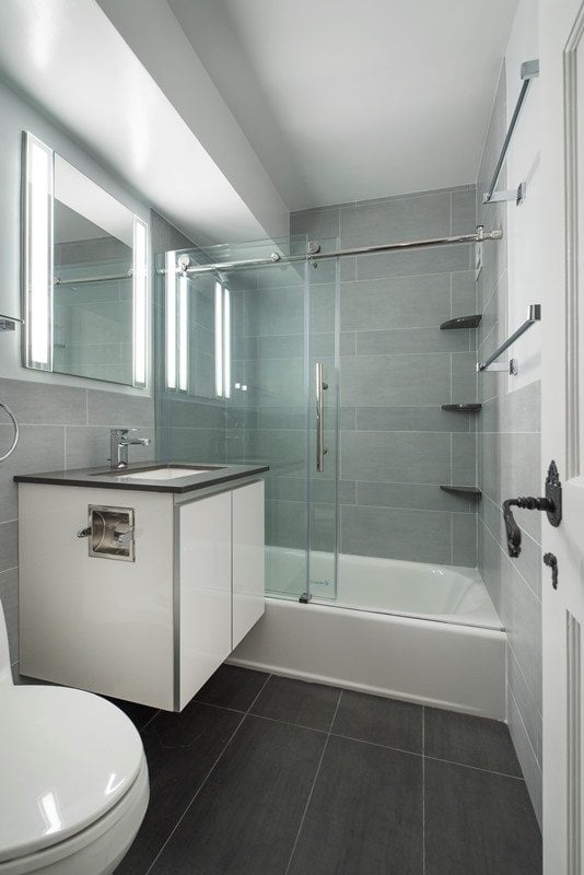 bathroom with darker elements