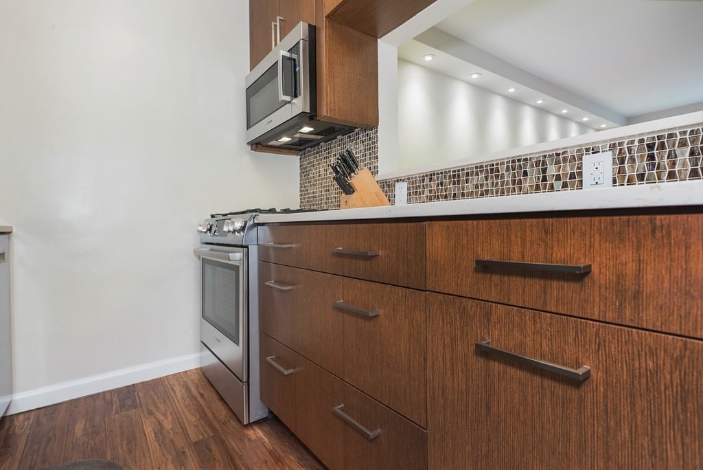 kitchen cabinet with wooden doors