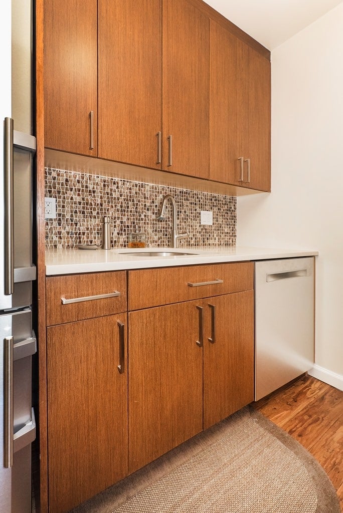 kitchen cabinet with wooden doors