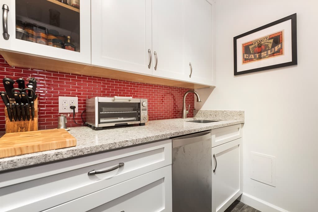 kitchen with shaker style cabinets