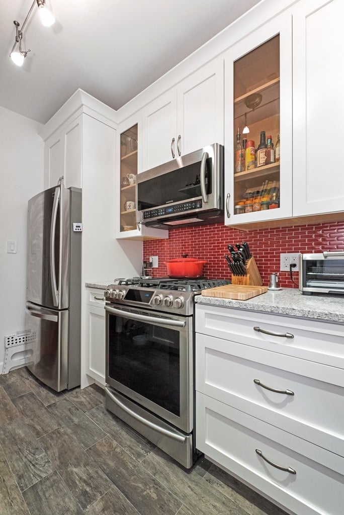 kitchen with shaker style cabinets