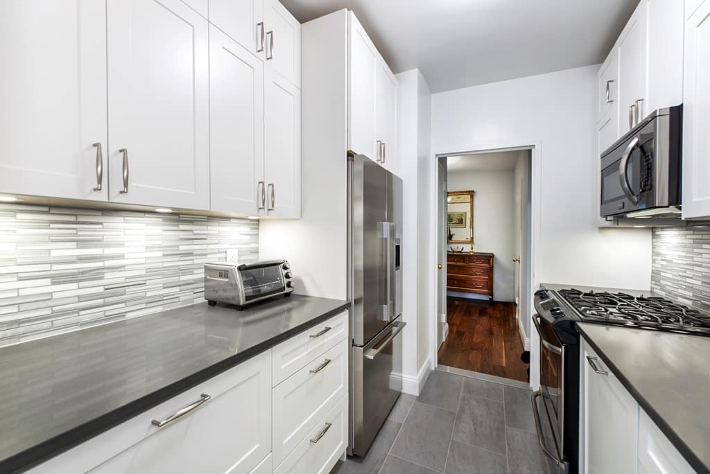 kitchen with shaker style cabinets