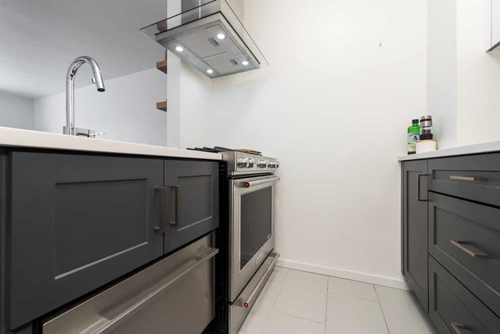 kitchen with shaker style cabinets