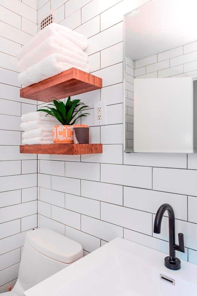 modern bathroom with plants