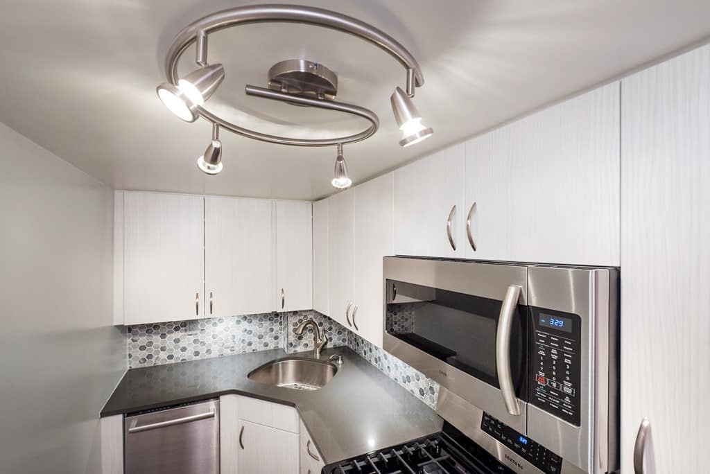 kitchen with metallic elements