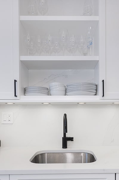 Create More Kitchen Storage: Install Open Shelving Above The Sink