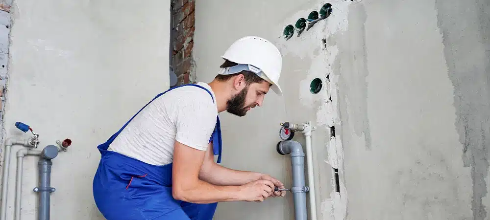 fixing wires and water pipe