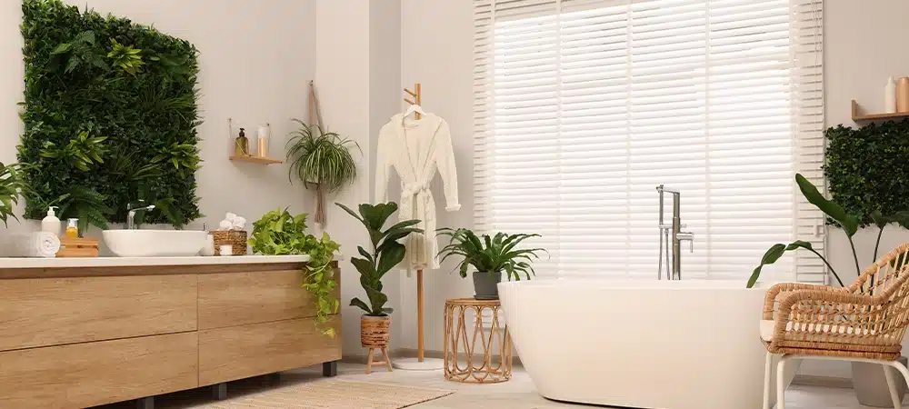 plants in bathroom