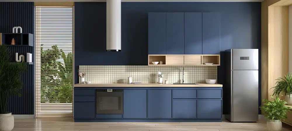 kitchen blue cabinets