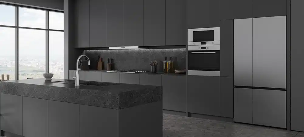 Grey Texture Kitchen Interior