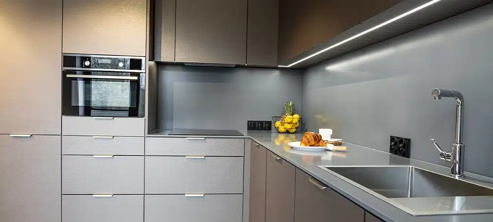 Modern Furnished Kitchen With Household Appliances
