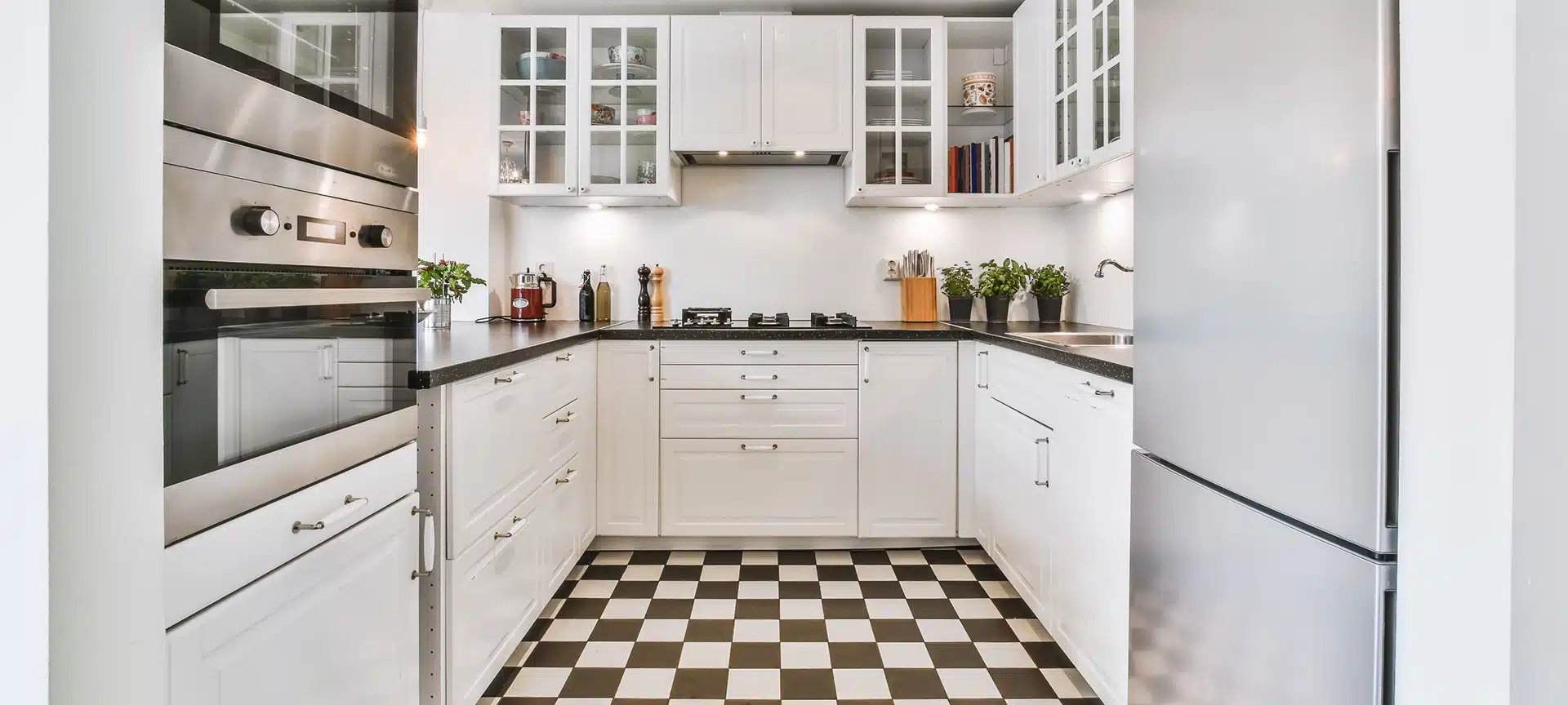 A delightful kitchen with a modern oven
