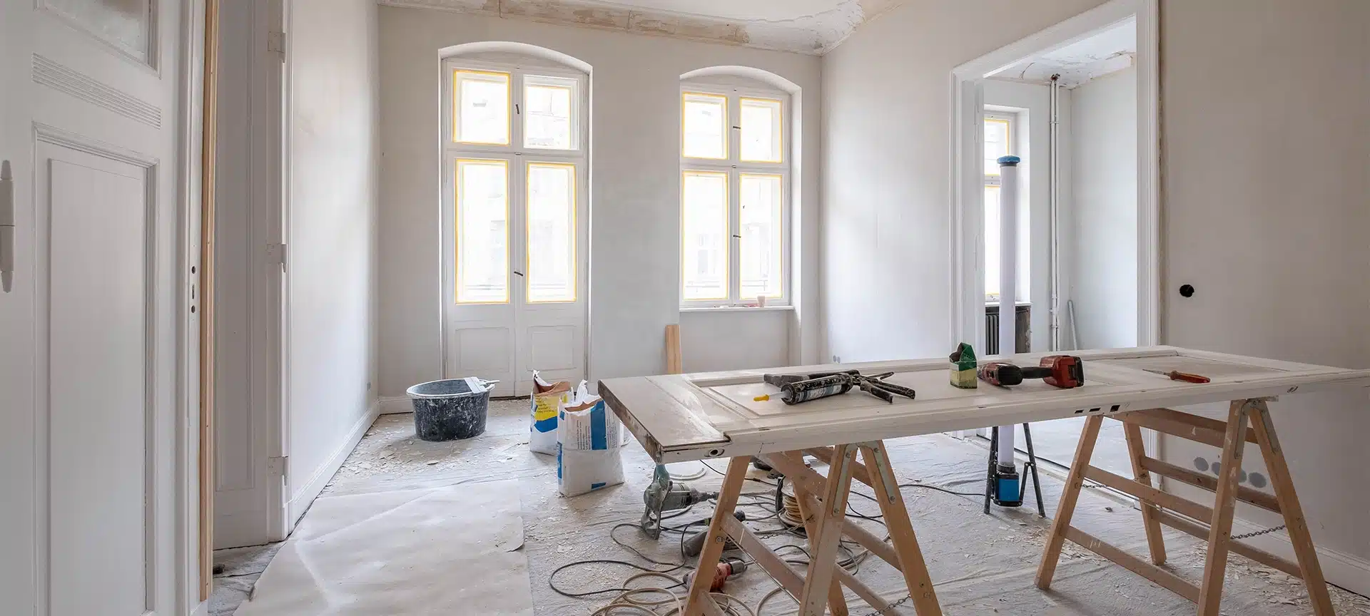 Home renovation, Apartment room during refurbishment