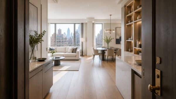 Completed luxury Manhattan apartment showcasing premium craftsmanship and long-term renovation quality.