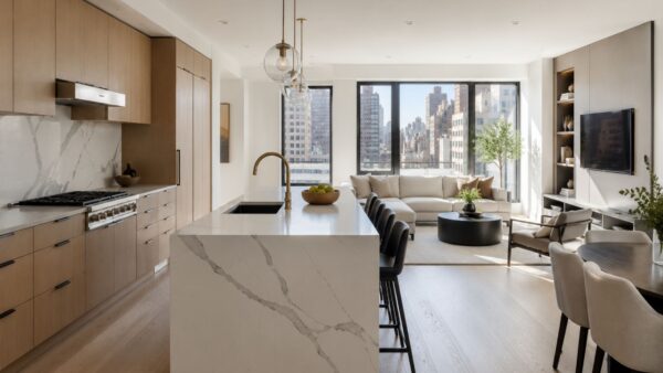 Completed luxury Manhattan apartment renovation following successful co-op board approval.